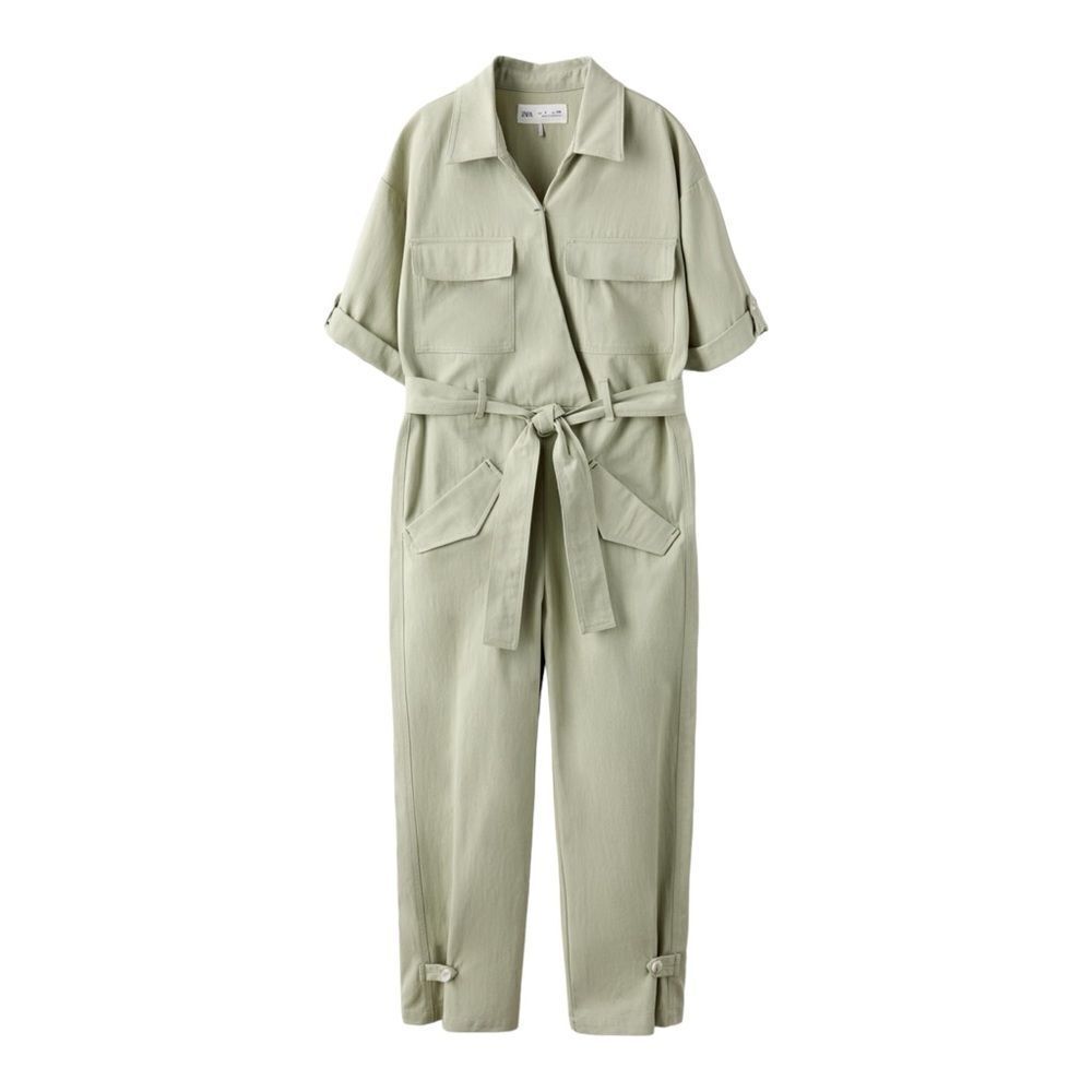 ZARA Kids | Light Green | FULL LENGTH UTILITY JUMPSUIT - Picture 2 of 7